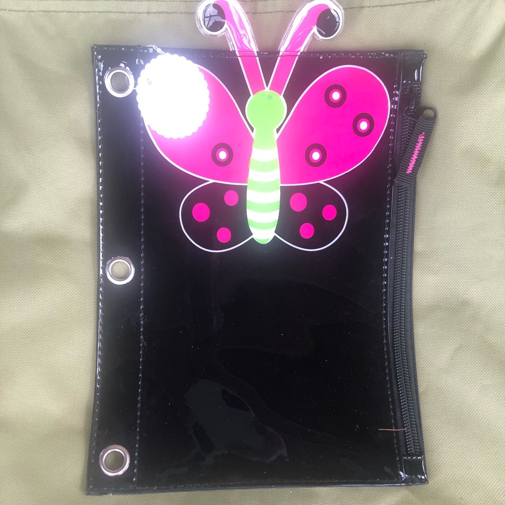 3 Ring Butterfly Pencil Pouch